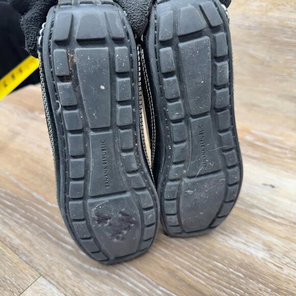 Banana Republic Black Suede Driving Moc Toe Loafers Men's Size 6 - Picture 4 of 6